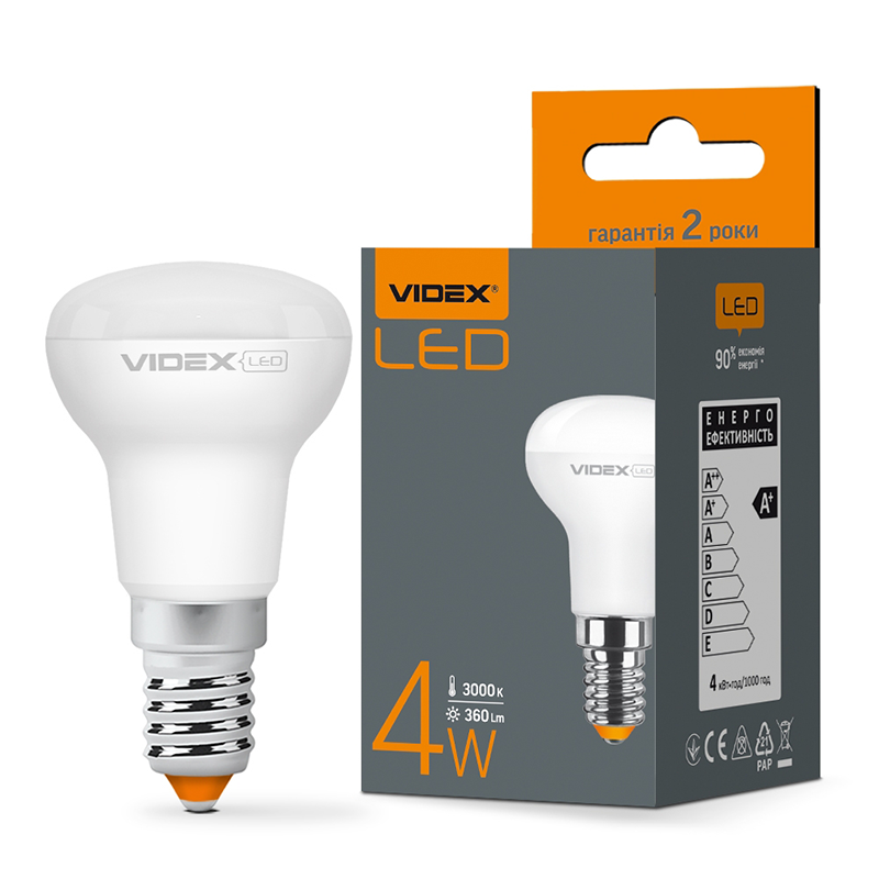 Лампа світлодіодна Videx (4820118292618) R39, 4Вт, Е14, 3000К